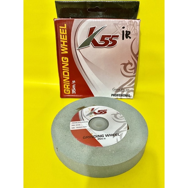 BATU GERINDA GURINDA DUDUK 5 Inch K55 Grinding Wheel 35m/s Size 150x25x31,75mm / Batu asah bulat tebal / Batu Gerinda k55 spec GC120