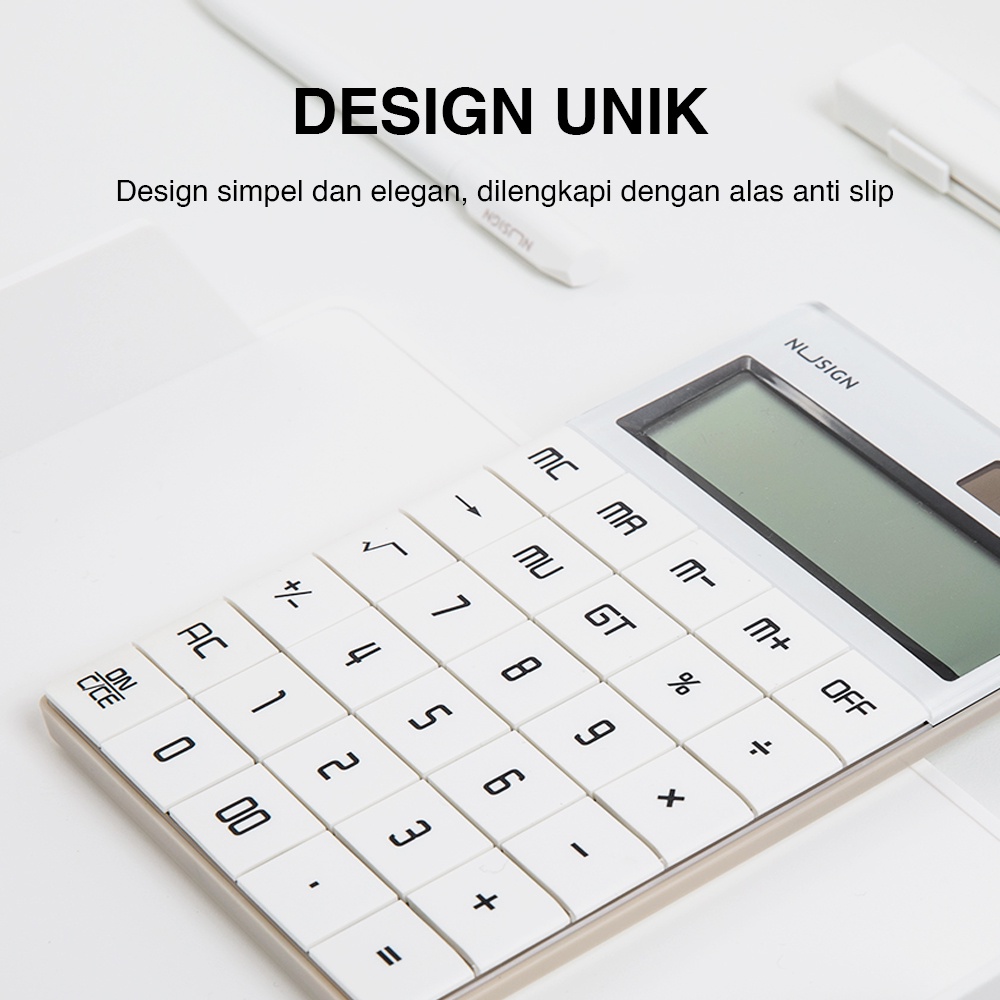 Nusign Calculator / Kalkulator 12Digit LCD Besar Design Modern NS041