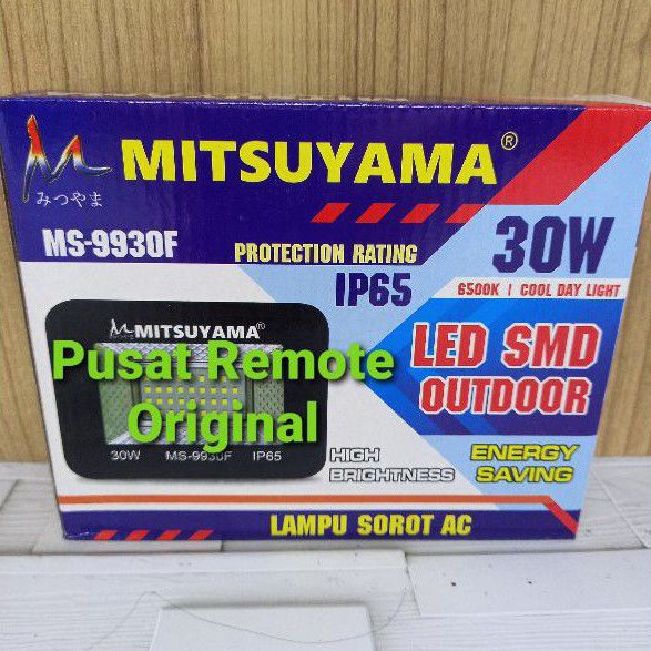 LAMPU LED SOROT AC MITSUYAMA 30W 30 WATT MS-9930F IP65 ORIGINAL