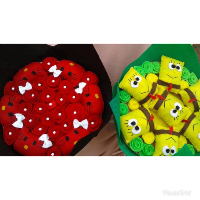 Buket bunga flanel/ bunga flanel/buket boneka/kado wisuda / buket bunga flanel karakter/ kado wisuda