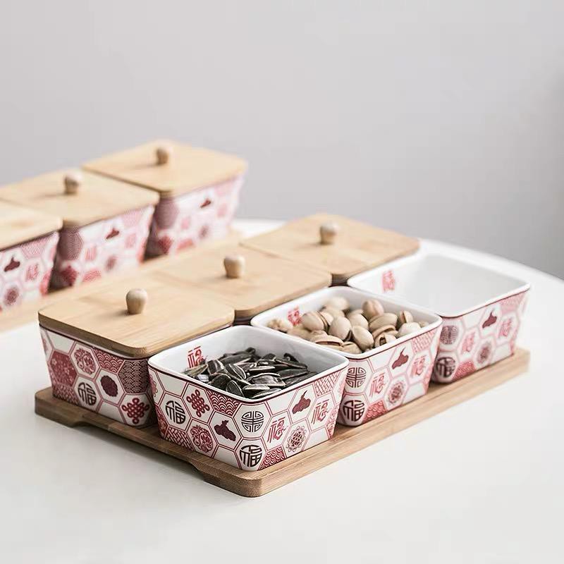 Wadah snack kue imlek bahan keramik