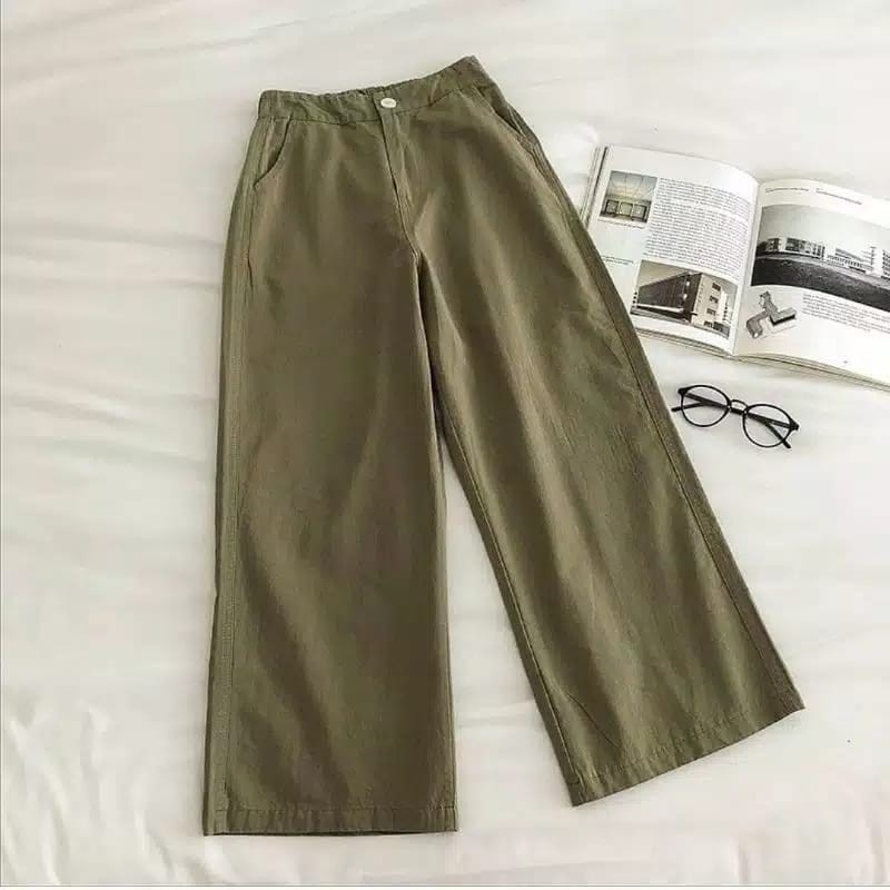 PANT WANITA OLIVIA LINEN TEBAL TERBARU,