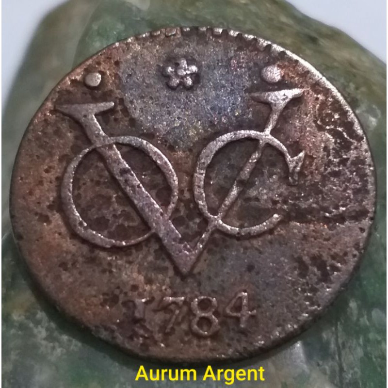 SVOC.14-- 1 PC KOIN TEMBAGA KUNO ASLI DOIT VOC TH 1784. --- COPPER COIN ---