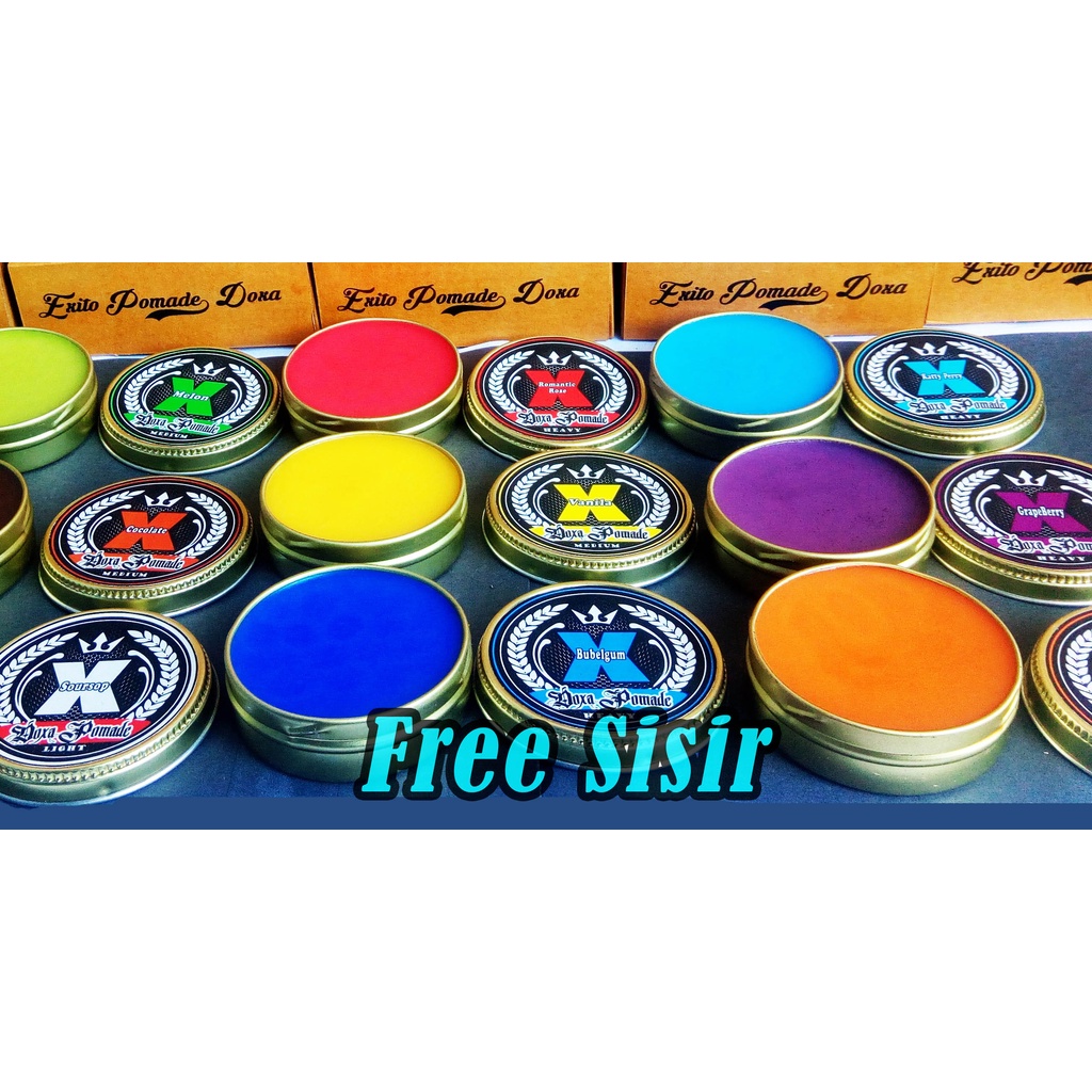 Pomade Oilbased Kaleng Paket 1kg isi 18 pcs GRATIS SISIR DAN STICKER