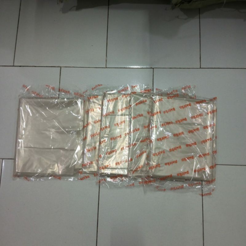 plastik sampah transparan kecoklatan 90x120 cm plastik loundri tebal 60 mikron
