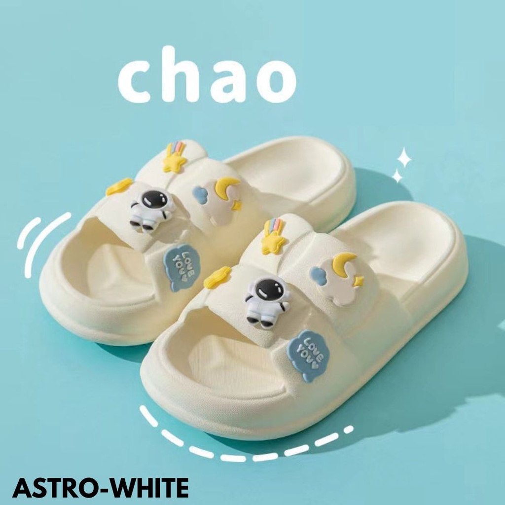 SANDAL SELOP WANITA KEMBARAN KECE DESIGN EMPUK GAMBAR ASTRO BAGUS BAHAN RUBBER IMPORT ASTRO