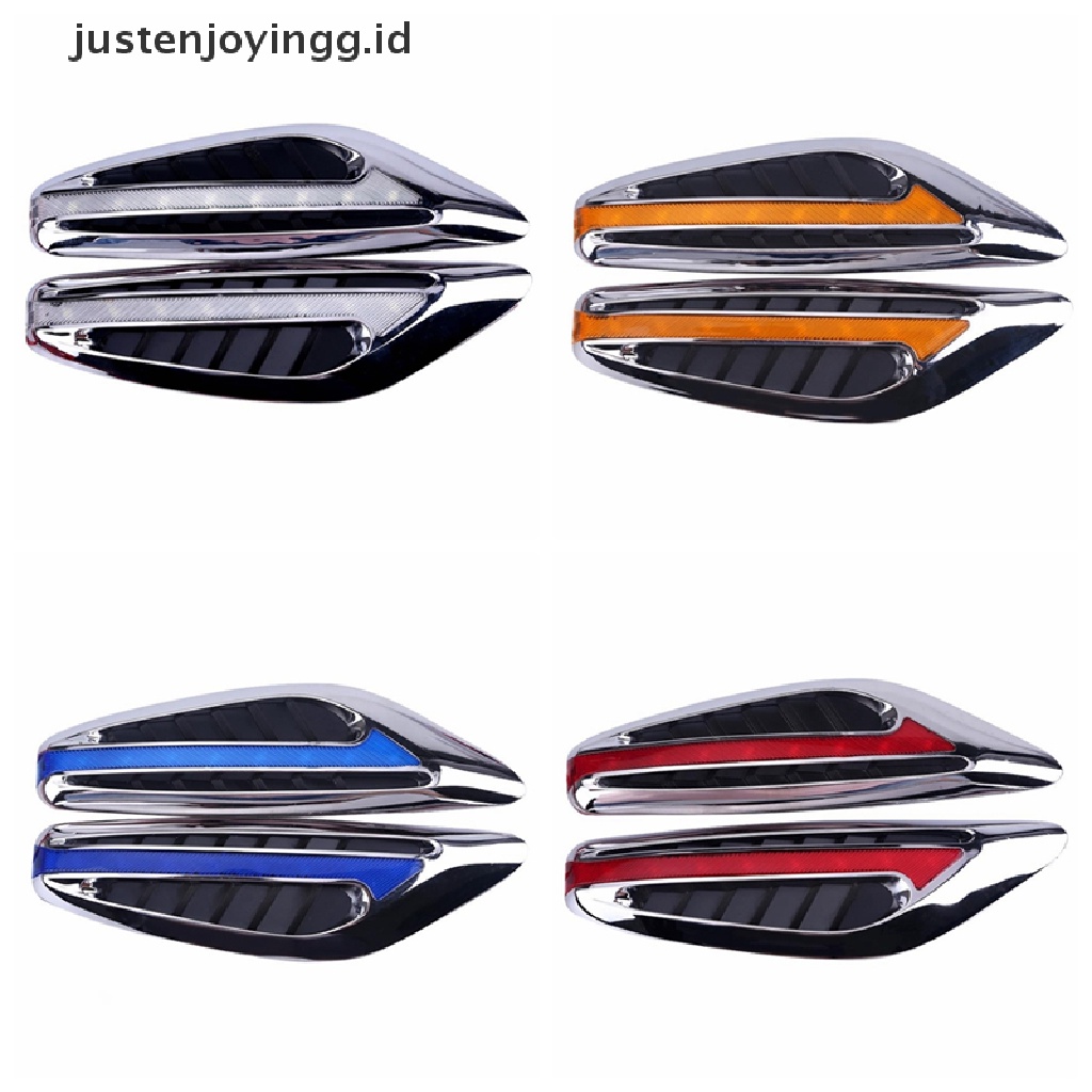 (Justenjoyingg.Id) 2pcs Lampu Sein Samping Fender Mobil Led Universal Warna Kuning / Merah / Biru / Putih