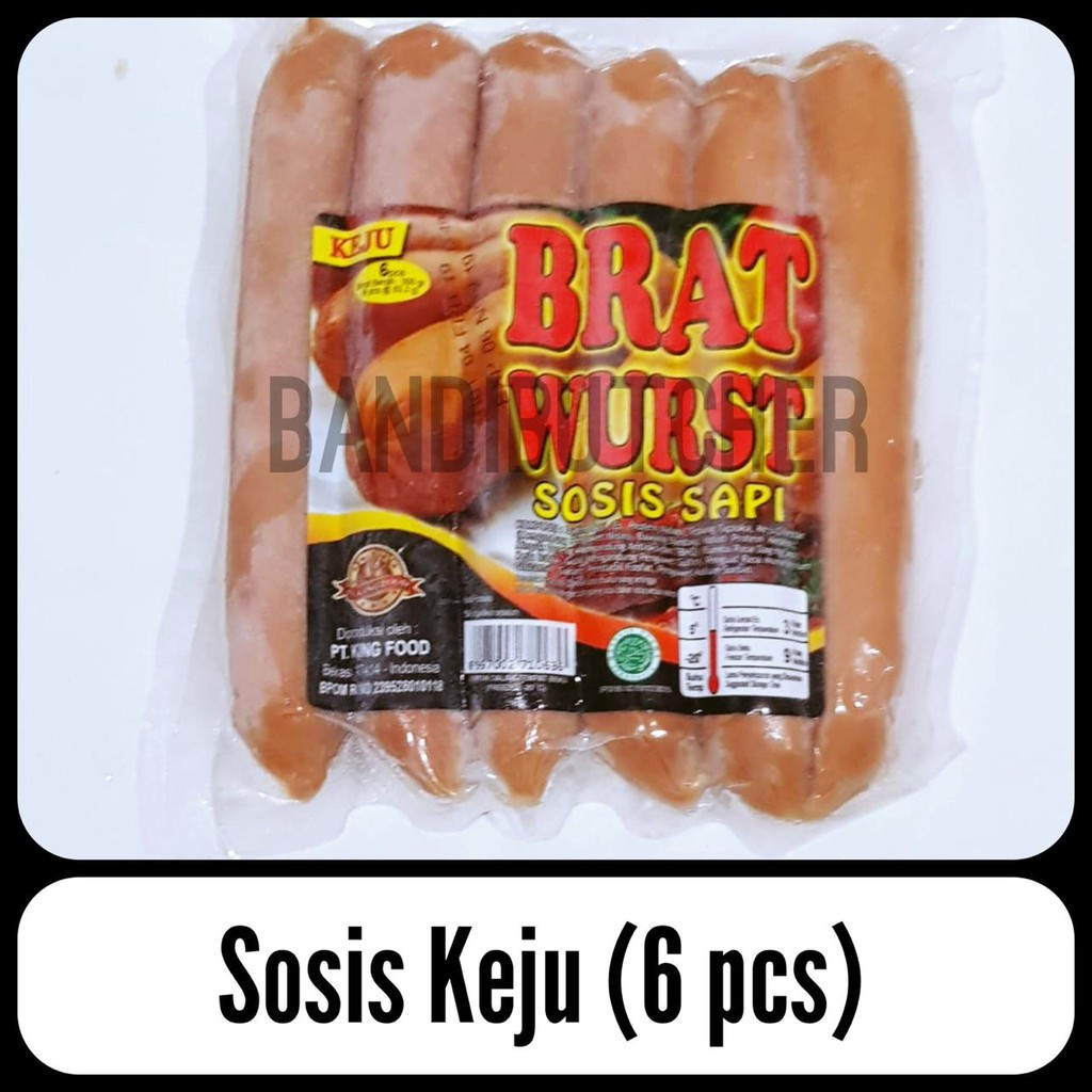 Sosis Sapi Bakar Keju - Beef Sausage Bakar Bratwurst Keju King Food