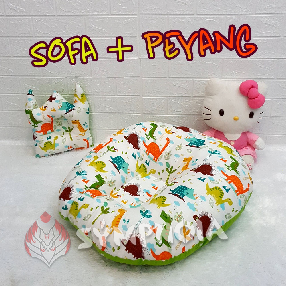 Sofa Bayi Plus Bantal Bayi (Bantal Peyang) / Tempat Tidur Bayi Plus Bantal Peyang