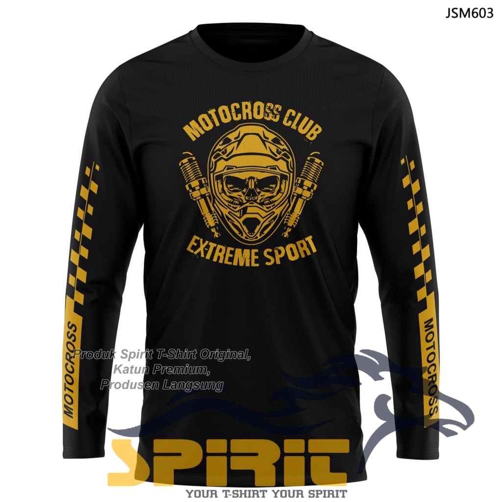 baju kaos Motor CROSS club extreme sport helm cross trail otomotif racing original lengan panjang