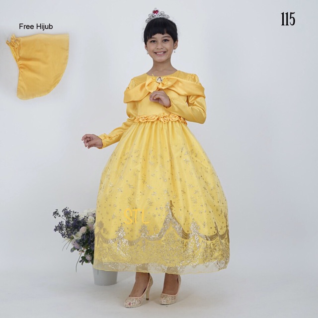 Khloe dress Karakter Belle Beauty and The Beast Satin Organdi Premium 115M