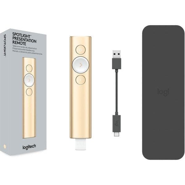 Logitech Spotlight Wireless Presentation Remote Gold &amp; Slate Grey