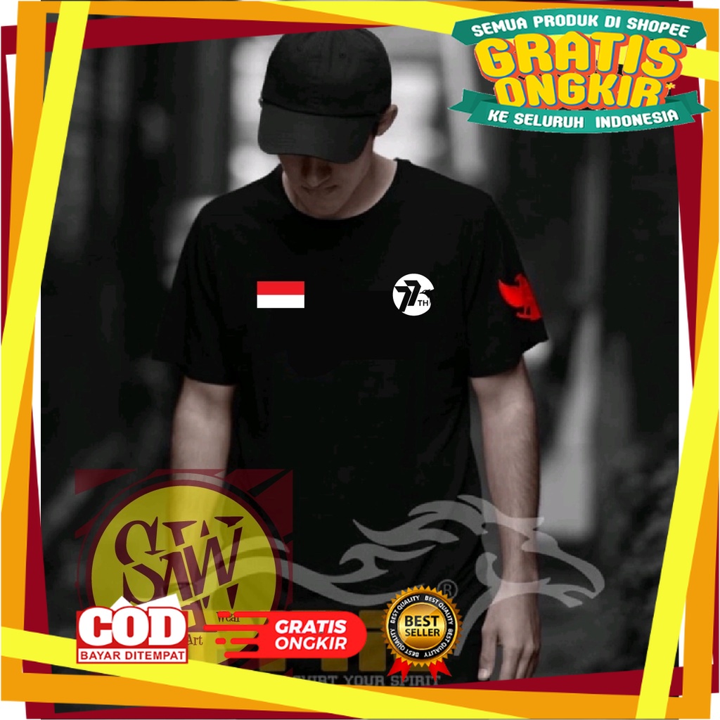 Kaos Bangga Indonesia Keren / KAOS HUT RI KE 77 // KAOS DIRGAHAYU RI KE 77 TAHUN // T-SHIRT HUT RI K