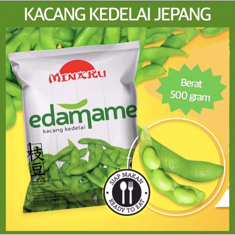 

MINAKU EDAMAME 500 GR / KACANG KEDELAI / KEDELAI JEPANG / MINAKU