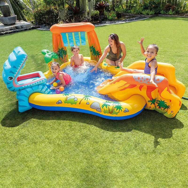 Kolam Renang Angin Wahana Bermain Air Mini Anak Inflatable Swimming Pool - Y010 - Blue/Yellow