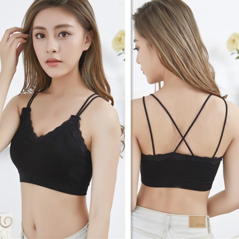 Tas bersama 456 Pakaian Dalam Wanita Bra Fashion Wanita Sport Bra Tanpa Kawat Murah Produk Import