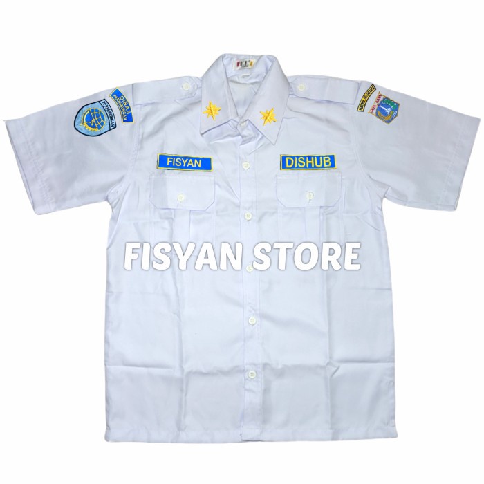Kemeja Dishub Lengan Pendek | Kemeja Kemenhub Lengan Pendek Putih