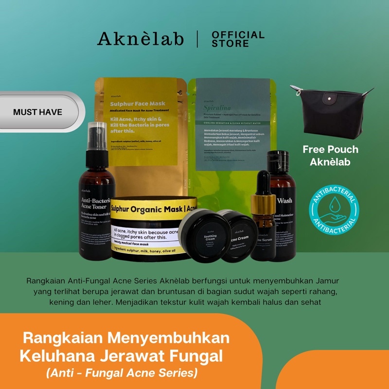 1 set paket anti-fungal acne Aknèlab