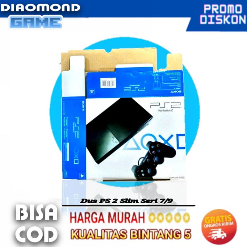 DUS KARDUS BOX MESIN SONY PS2 SLIM SERI 7/9 PLAYSTATION 2 SLIM TIPIS FULLSET