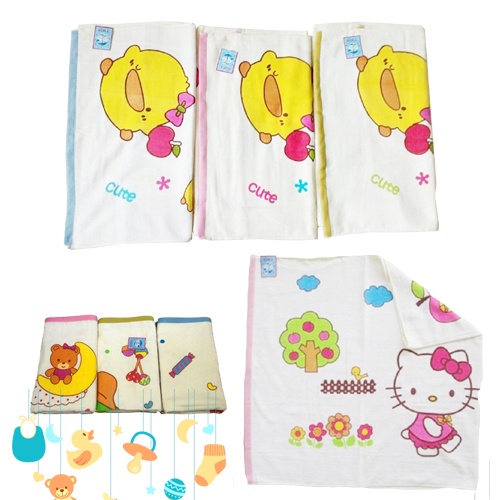 Handuk Bayi keramas - Handuk Bayi Lembut ukuran kecil  33x73cm -VEGASUS Store (COD)