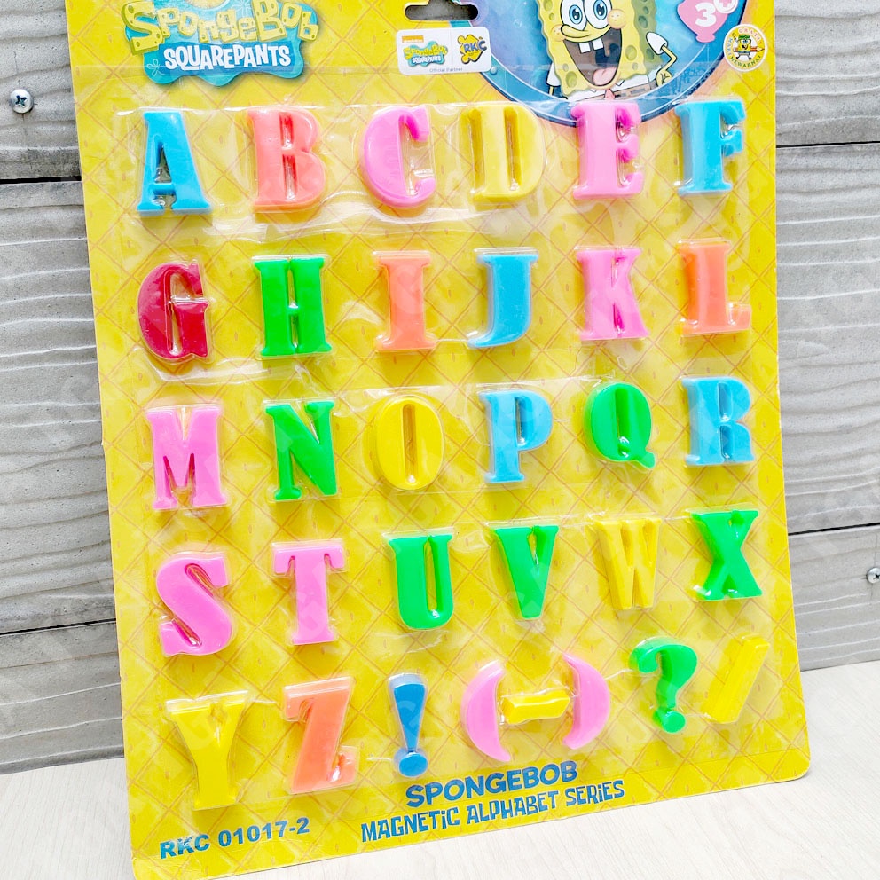 Spongebob Magnetic Alphabet Series Mainan Edukasi Mengenal Huruf Magnet Belajar Membaca