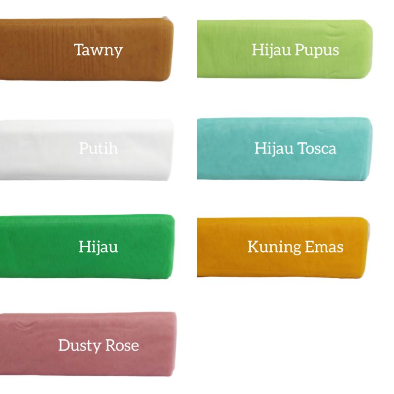 Kain tile kaku polos bahan tille souvenir tulle hampers tule kasar