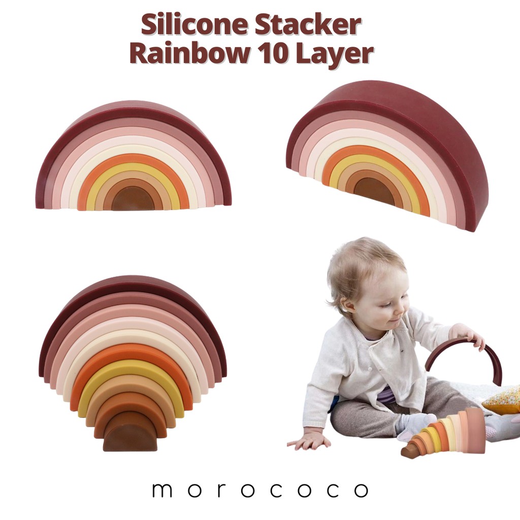 SILICONE STACKER RAINBOW 10 LAYERS