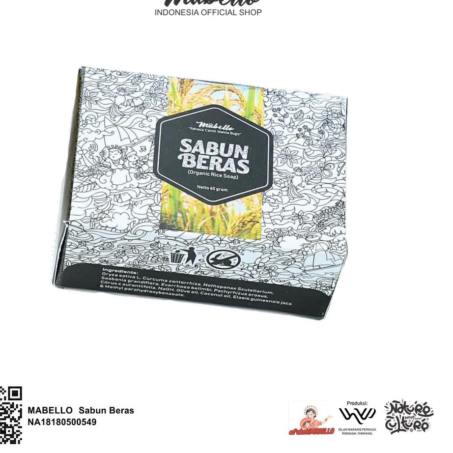 Harga Termurah JJB7O MABELLO sabun beras hitam (best seller)/ Handmade Soap/BPOM dan halal/sabun bedda lotong 41 Ready
