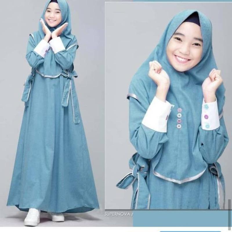 Sania Set Gamis Remaja Muslim Syari Anak Terbaru 2020 Gamis Anak Remaja Umur 12-13-14 Tahun Gamis An