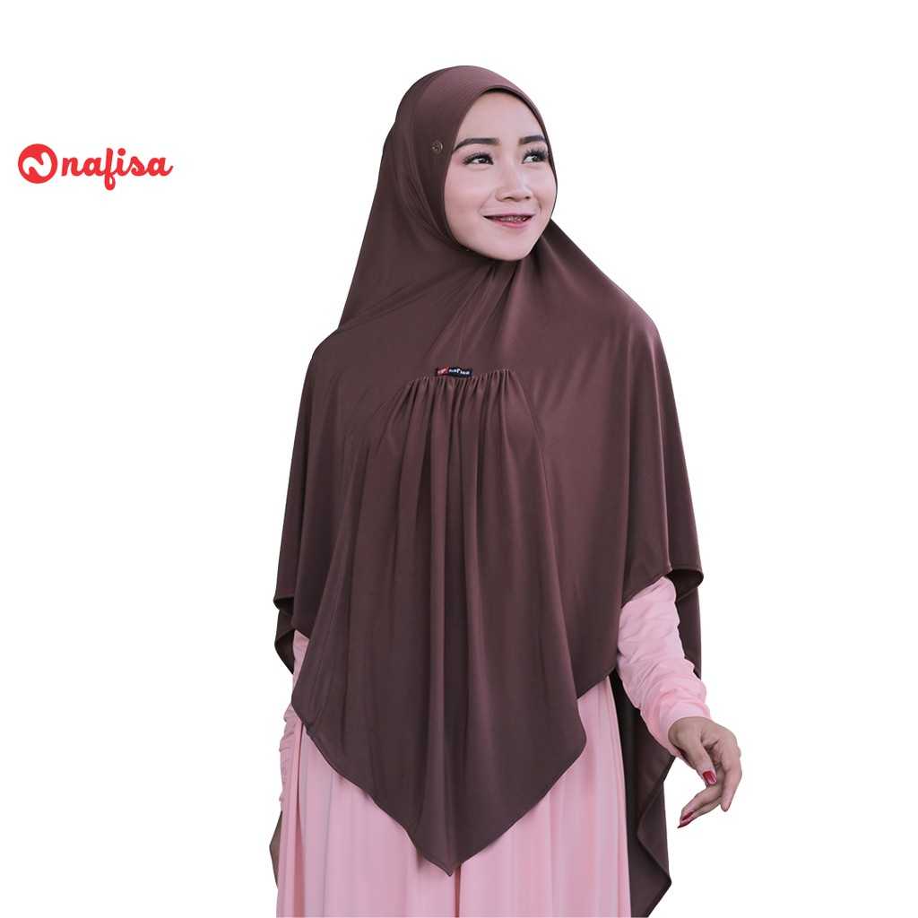 Nafisa Raida Yess - Jilbab Instan Bergo Syar'i-COKLAT SCOUT