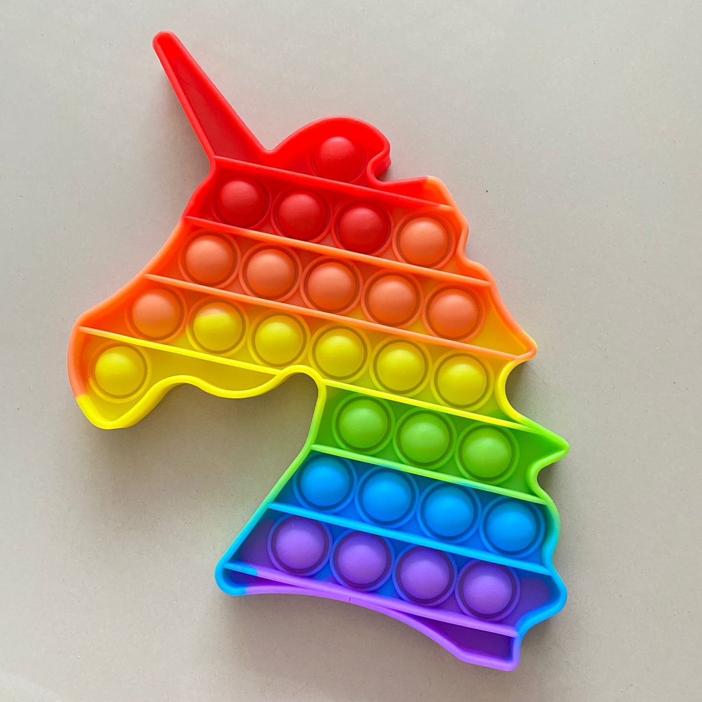 NunuLisaTan - Pop It Fidget Toy Murah Rainbow Mainan Anak Penghilang Stress Tiktok