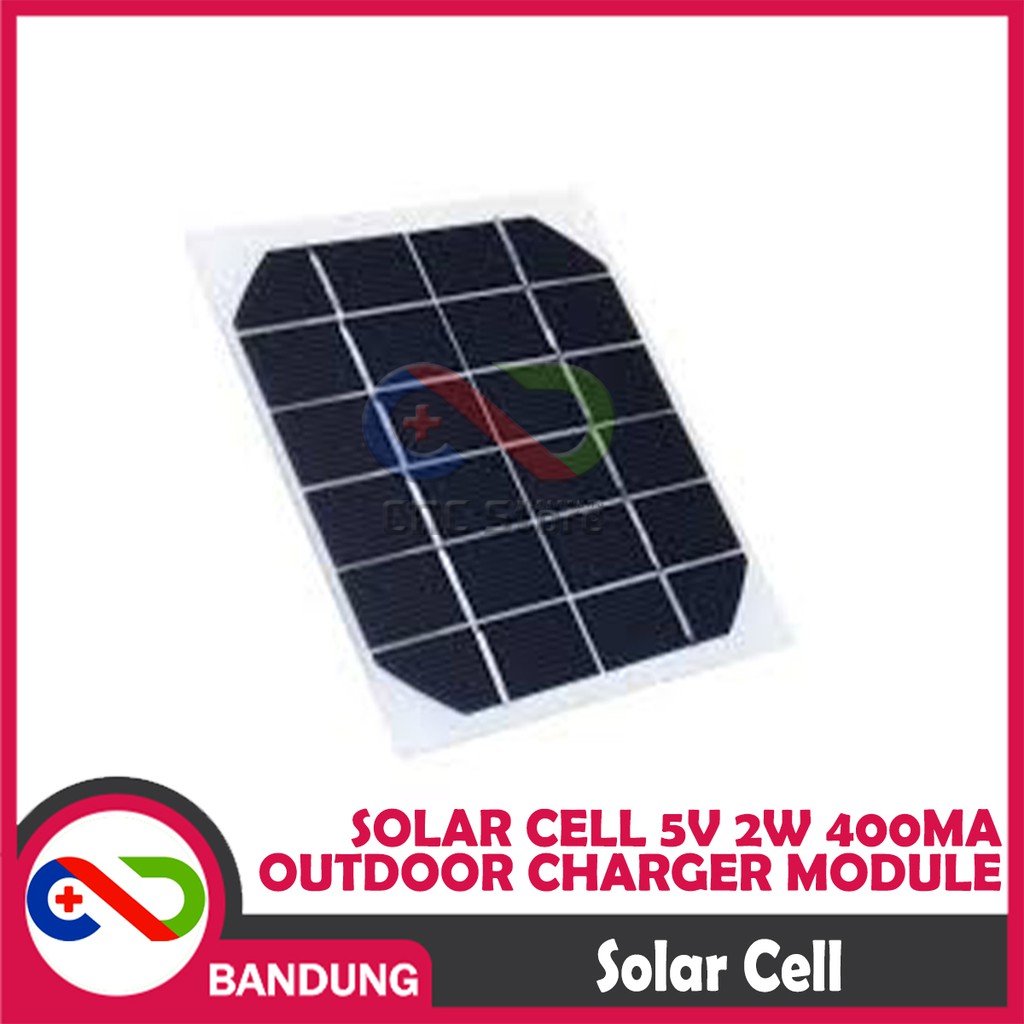 SOLAR CELL 5V 2W 400MA PANEL SURYA OUTDOOR CHARGER MODULE