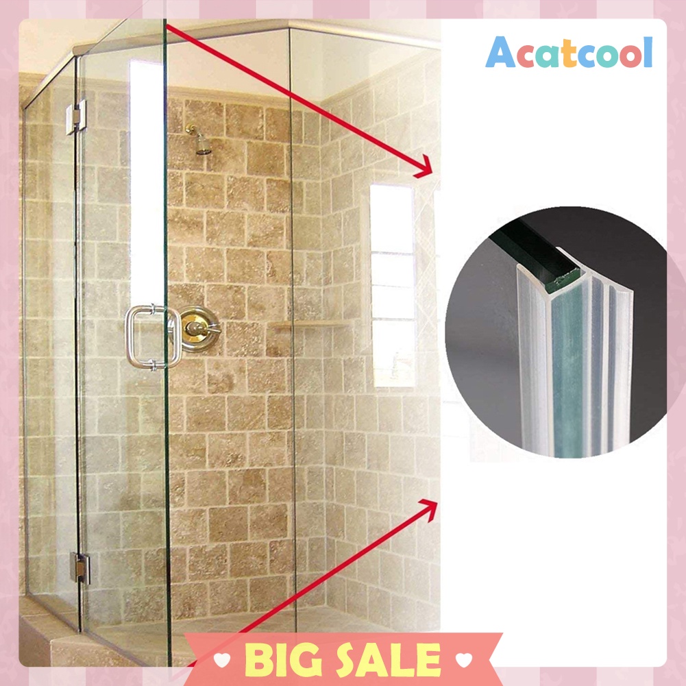 Glass Door Sealing Strip, Frameless Shower Seal Strip for 3/8 inch Glass