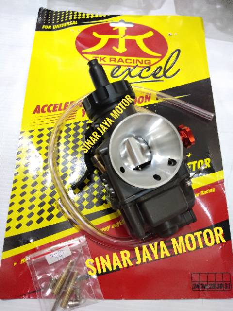 Karbu Pe 24 26 28 30 31TK Karburator Pe 26 TK Exel Japan Racing Pluss PJ MJ  Jarum Ori  Lemeran full black3