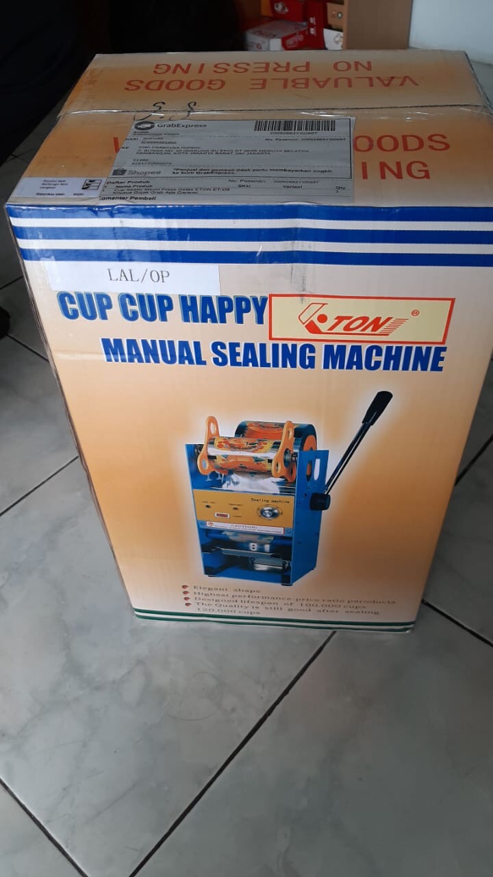 Cup Sealer Mesin Press Gelas Eton Et-d8 Khusus Gojek Grab Ada Garansi