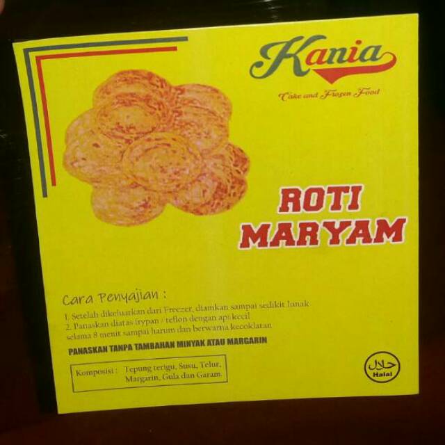 

Roti Maryam Kania Cake & Frozen Food ( isi 3/bngks )