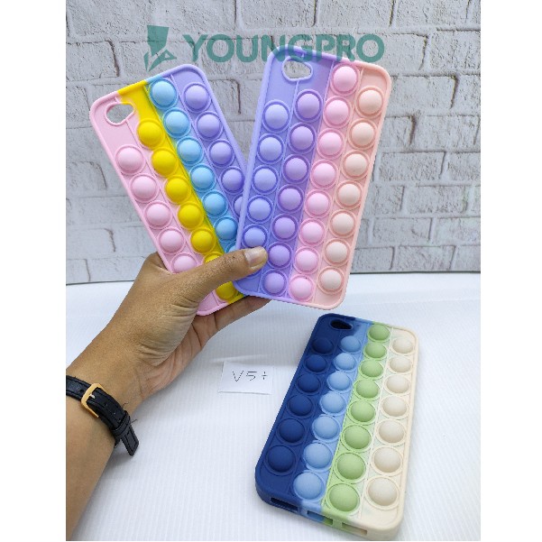 SILICONE CASE POP IT VIVO V5 PLUS X9 - CASE PENGHILANG STRESS RAINBOW