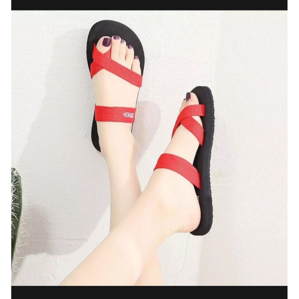 sandal hengde tali silang sandal wanita