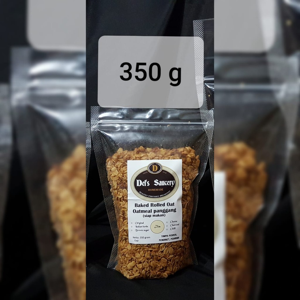 

Baked Rolled Oat / Rolled Oatmeal Panggang semi granola homemade @350g Berbagai Rasa