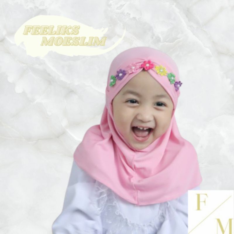 Hijab Anak Motif Jasmine / Hijab nyaman lucu murah kualitas PREMIUM