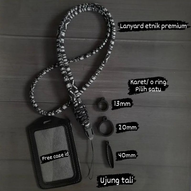 Lanyard Etnik Tali Kalung Gantungan Tenun Etnik Lanyard paracord tactical, Gantungan Id Card, kalung Name tag, Lanyard prusik paracord