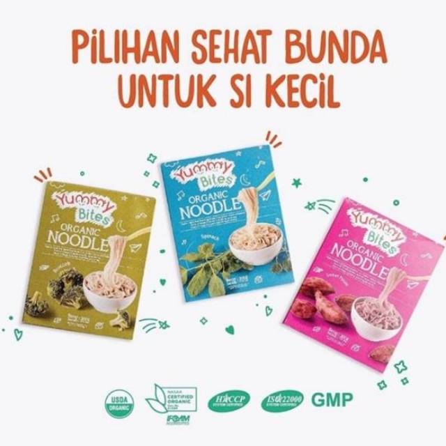 YUMMY BITES ORGANIC NOODLE / MIE BAYI ORGANIK / MPASI / MIE BAYI MPASI