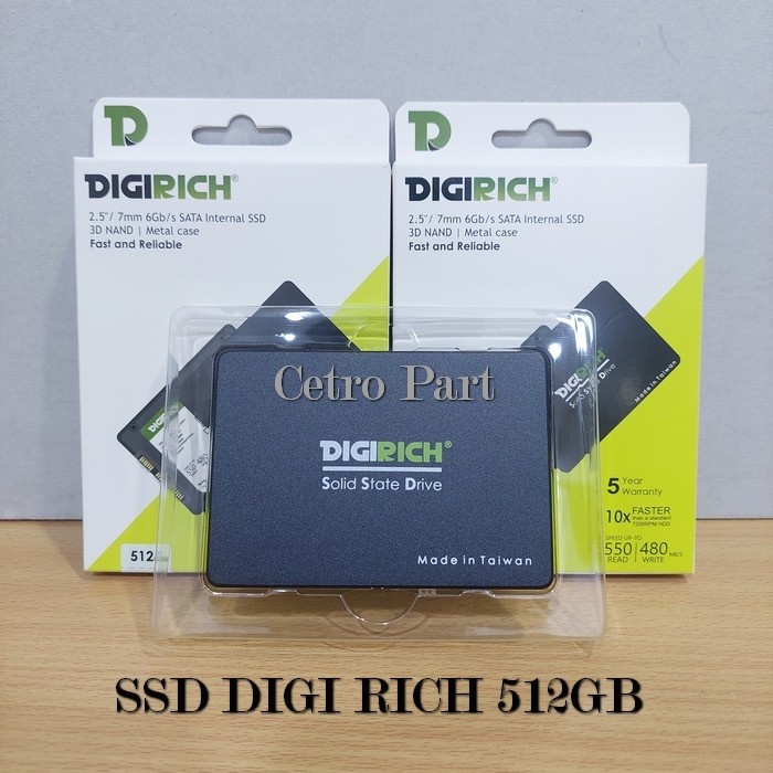 SSD DIGI RICH 512GB 2.5 Inch / 7mm SLIM 6.0Gb/s SATA 3 Internal SSD