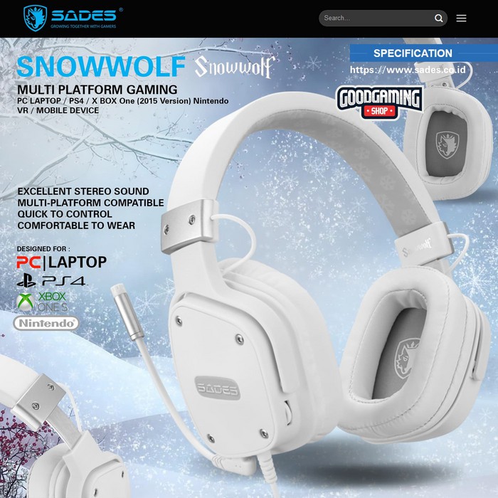 Sades SnowWolf - Gaming Headset