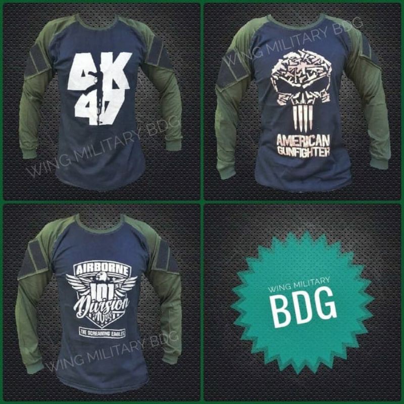 KAOS TACTICAL VELCRO TSHIRT PREMIUM/ KAOS LAPANGAN PACTH/ TSHIRT OUTDOOR ARMY MILITARY/COSTUM TSHIRT