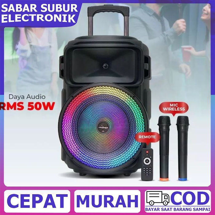 SPEAKER PORTABLE BLUETOOTH ADVANCE K1212S - 12 inch Free Mic2 BH WERES