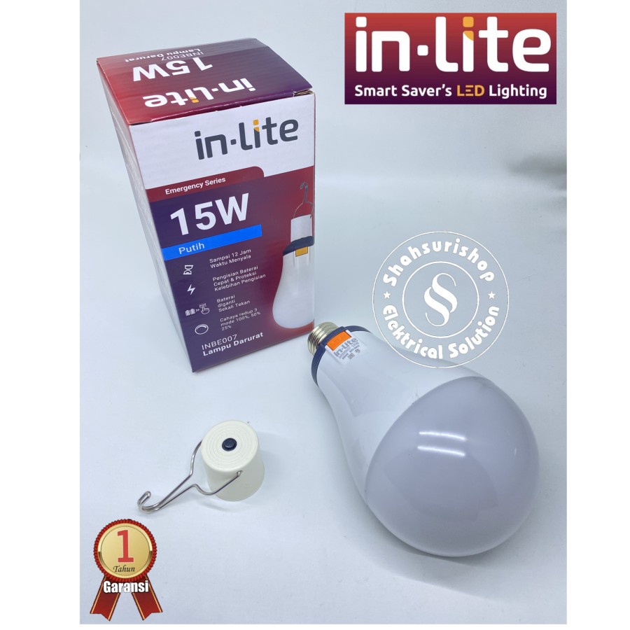 INLITE EMERGENCY LED BULB INBE007 15 WATT 15W LAMPU DARURAT