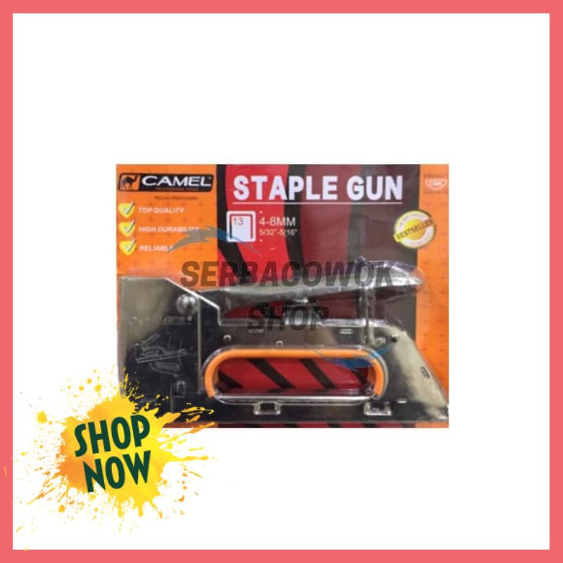 

SALE Mesin Staples Tembak Jok Gun Tacker Gun Staples Camel Berkualitas R23