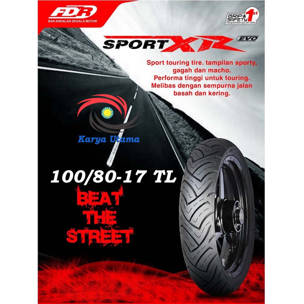 Ban Luar Federal FDR 100/80-17 325-17 325 100/80 Ring 17 Tubeless Sport XR Evo