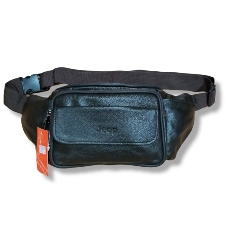 TAS KULIT WAISTBAG PINGGANG Jeep/ TAS SELEMPANG KULIT ASLI IMPOR